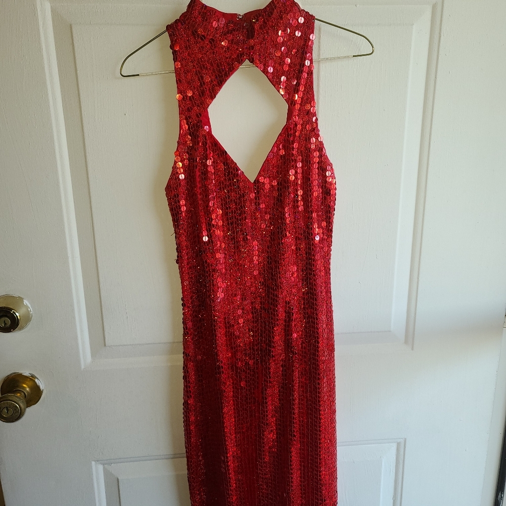 Shomax orginals Red sequins evening dress
